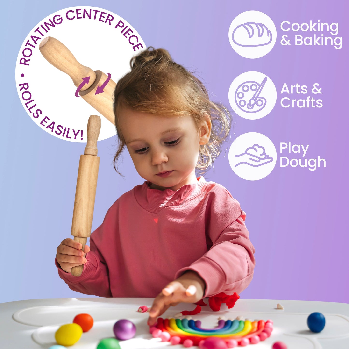 Mini Rolling Pin - 6 pack