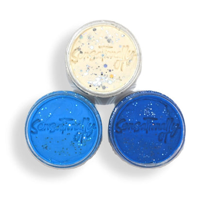 Sensory Dough (Light Blue, Dark Blue, White)