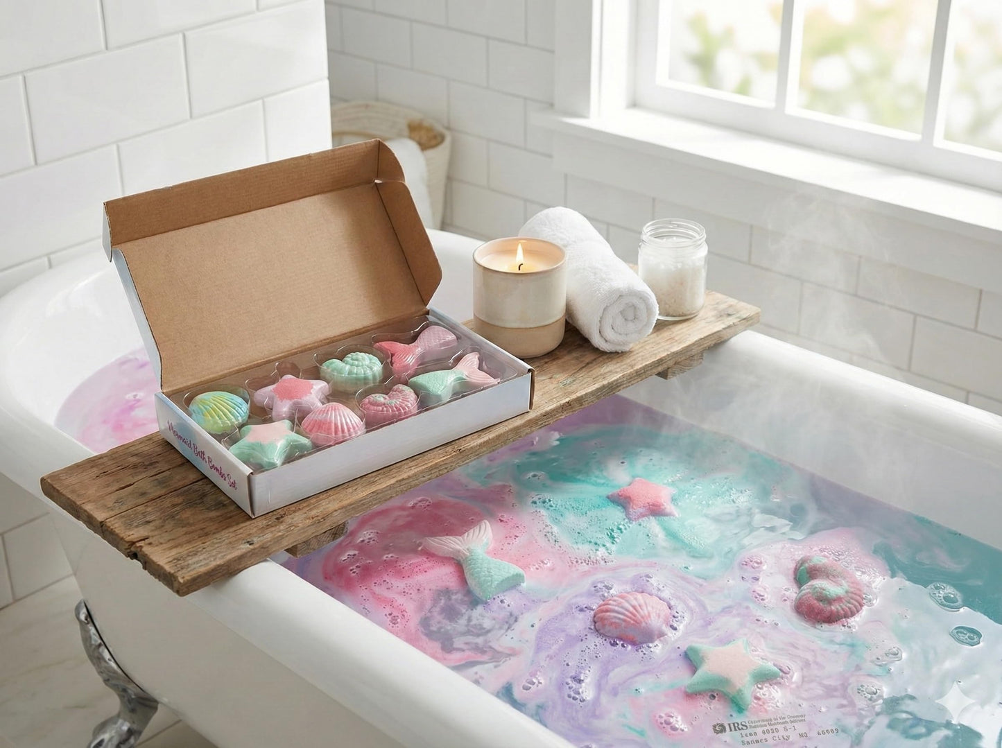 Sensationally OT Mermaid Bath Bombs for Kids with Toys - 8 Pack Set