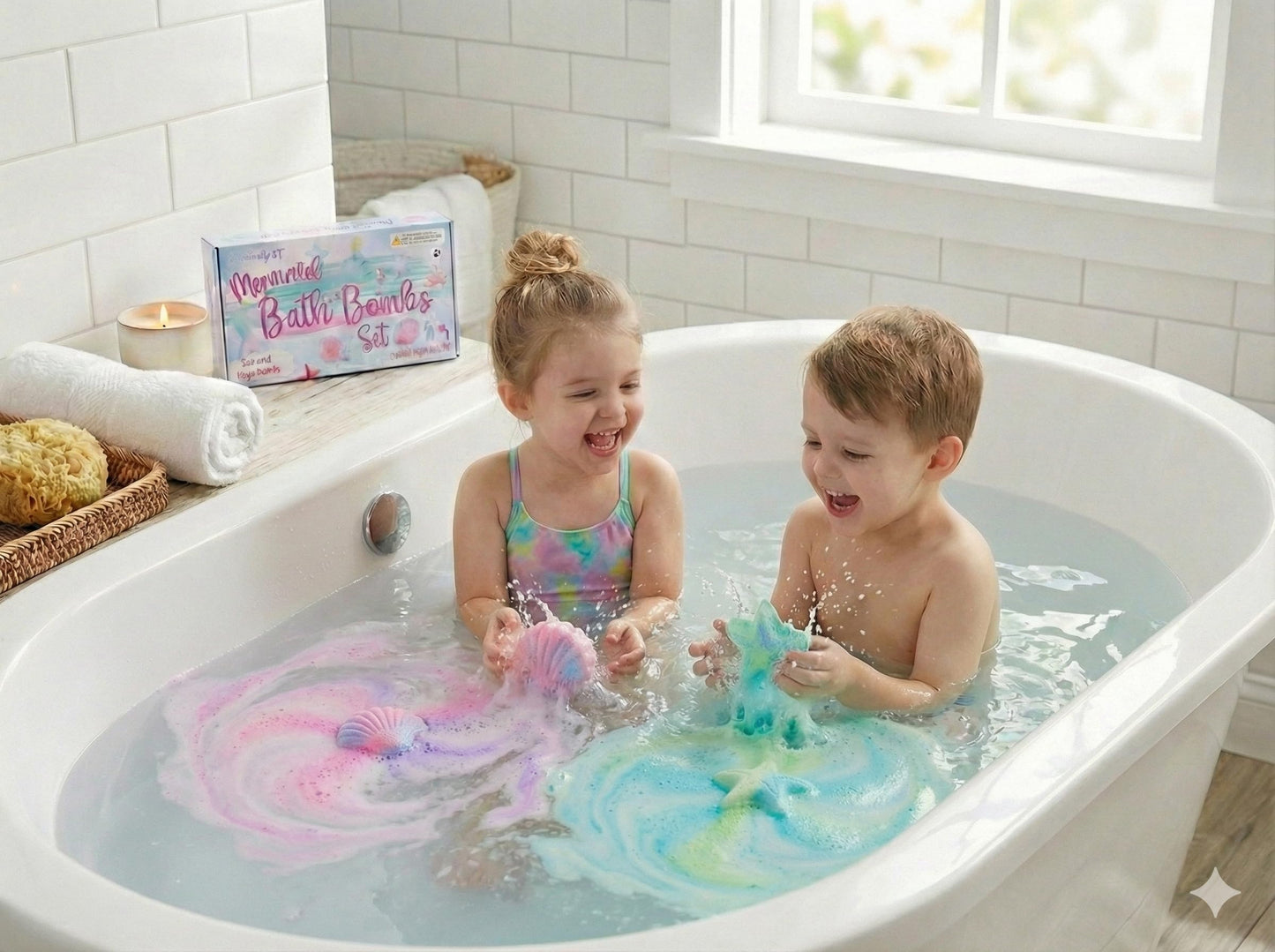 Sensationally OT Mermaid Bath Bombs for Kids with Toys - 8 Pack Set